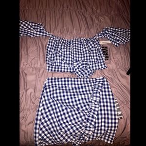Plaid Two Piece Set